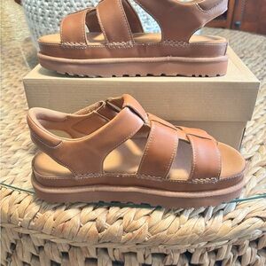 UGG Tan Leather Sandals